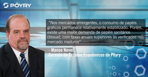 Confira o que diz o nosso especialista sobre a tendência e crescimento de papel gráfico e sanitário nos mercados emergentes